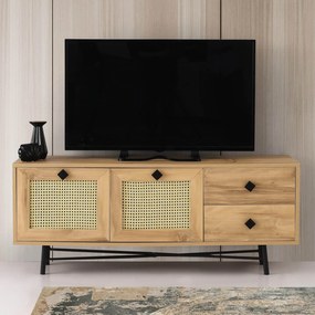 Móvel TV Hapsiyas – Carvalho Preto – 140 cm x 60 cm x 40 cm