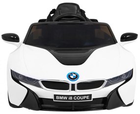 Carro elétrico para Crianças 12V BMW I8 LIFT Rodas de EVA, Assento de couro Branco