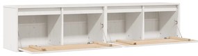 Armários de parede 2 pcs 80x30x35 cm pinho maciço branco