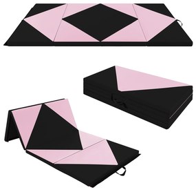 Tapete de chão macio dobrável Tapete de ginástica portátil Tapete de ioga 240 x 117 x 5 cm Roxo