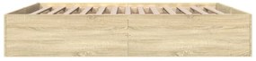 Estrutura de cama 180x200 cm derivados madeira carvalho sonoma