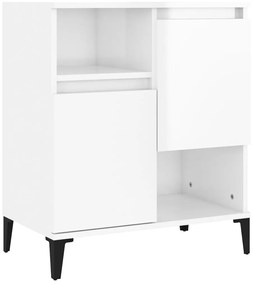 Aparadores 3 pcs 60x35x70 cm derivados madeira branco brilhante