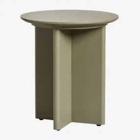 Mesa De Apoio Redonda Em Mdf (ø45 Cm) Saonara Verde Sálvia - Sklum