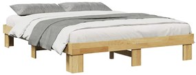 Estrutura de cama sem colchão 140x200 cm Madeira de carvalho
