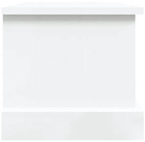 Caixa de arrumação 50x30x28 cm deriv. madeira branco brilhante