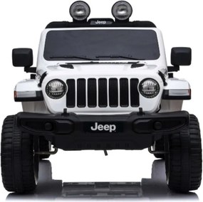 Carro elétrico para crianças até 5 anos Jeep Wrangler Rubicon, 12V, pneus EVA, com bateria de lítio, controlo remoto Branco