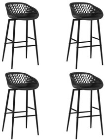 Cadeiras de bar 4 pcs preto