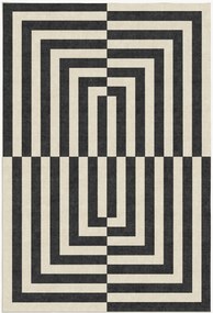 Tapete lavável de pelo curto Op Art por Jonathan Adler
