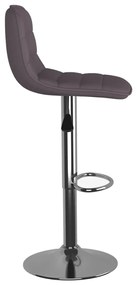 Bancos de bar 2 pcs tecido cinzento-acastanhado