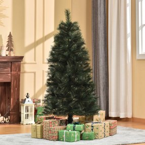 Árvore de Natal 150cm Artificial com 219 Agulhas de Pinheiro de PVC Ignífugo Base Dobrável e Suporte de Aço Montagem Rápida Decoração de Natal para In