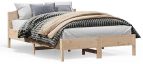 Cama sem colchão 140x200 cm madeira de pinho maciça