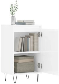 Aparadores 2 pcs 40x35x70 cm deriv. de madeira branco brilhante