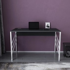 Secretária de Estudo Josephine - Branco Antracite - 120x60x74,8 cm