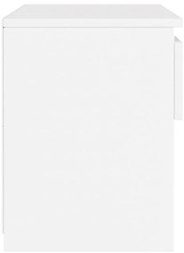 Mesas de cabeceira 2 pcs 40x30x39 cm derivados madeira branco