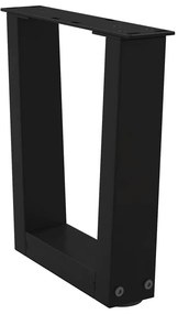Pés para mesa de centro em V, 2 peças, preto, 40x(30-31,3) cm, aço