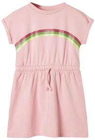 Vestido de criança com cordão rosa-claro 116