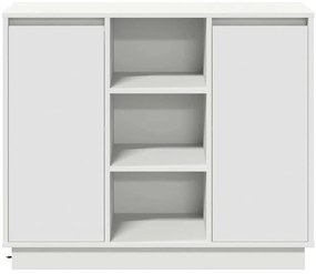 Sideboard com LED Branco 90x32x75 cm em Madeira Compensada