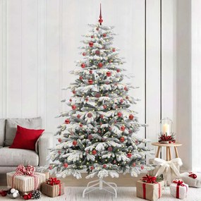 vidaXL Árvore de Natal Articulada Artificial Branco 240 cm PE e PVC