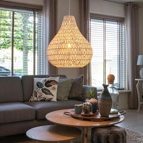 Candeeiro de suspensão escandinavo branco 45 cm - Lina Drop