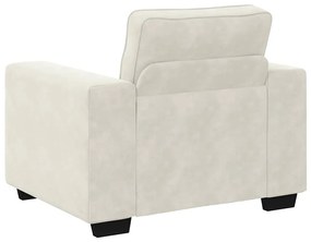 Poltrona 60 cm veludo creme
