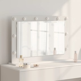 vidaXL Espelho de Maquiagem com Luzes LED Branco 80x55x18 cm