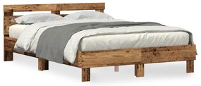 Estrutura de Cama de Madeira Madeira Recuperada 140 x 190 cm