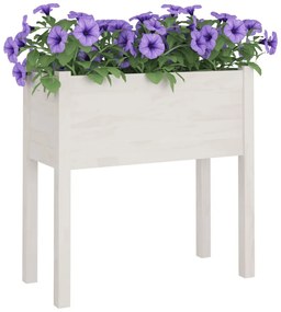 Vasos/floreiras de jardim 2 pcs 70x31x70 cm pinho maciço branco