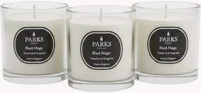 Velas perfumadas artesanais Black Magic (toranja, tangerina, almíscar branco), conjunto de 3