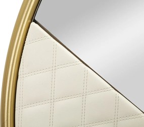 ESPELHO DE PAREDE SHARON Ø80X3 CM BRANCO E DOURADO