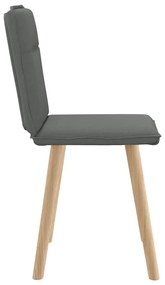 Cadeiras de jantar 2 pcs tecido cinzento-escuro