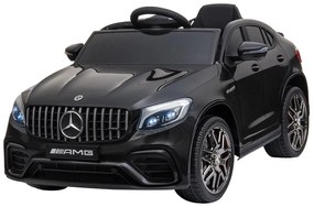 HOMCOM Carro Elétrico Mercedes AMG 12V para Crianças de 3-5 Anos com Controle Remoto Música Luzes Abertura da Porta 115x70x55cm Preto