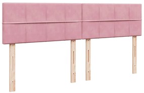 Cama com molas/colchão 180x200 cm veludo rosa