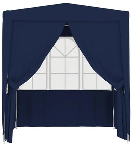 Tenda festas com paredes laterais 2,5x2,5m 90g/m² azul