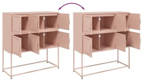 Aparador 100,5x39x107 cm aço rosa