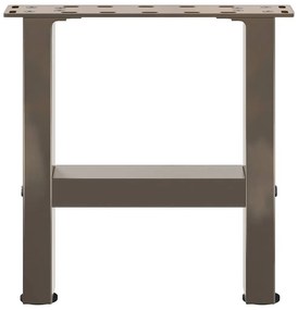 Pés para mesa de centro em aço natural, 2 peças, 40x (30-31) cm, aço