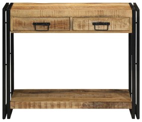 Mesa Console vidaXL 90x33x75 cm Madeira de Mangueira Sólida e Rústica