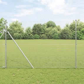 Cerca de Fio Soldado com 13 Postes 1,5x25 m Aço Galvanizado