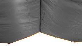 Lona de campismo 300x294 cm impermeável cinzento e laranja