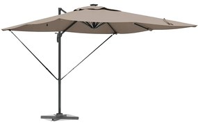 Parasol Cantilever Roma da com LEDs - Taupe (286 x 285 x 270 cm) - Alu