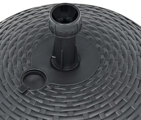 Base guarda-sol c/ areia/água 20 L plástico vime antracite