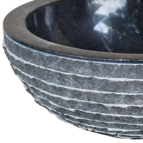 Lavatório em mármore 40 cm preto
