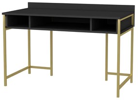 Secretária de Estudo Alma - Dourado e Antracite - 120x60x74,8 cm