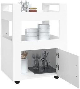 Carrinho de cozinha 60x45x80 cm derivados de madeira branco