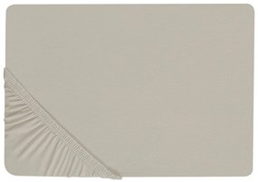 Lençol-capa em algodão taupe 200 x 200 cm JANBU Beliani