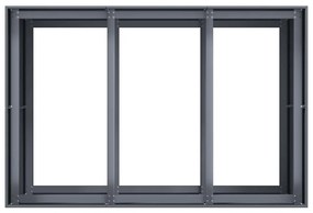 Vaso floreira 120x80x80 cm aço antracite