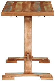 Mesa de jantar 110x55x78 cm madeira recuperada maciça