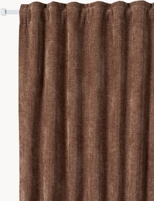 Cortinas opacas com multi-banda Lasha, conjunto de 2, L 135 cm