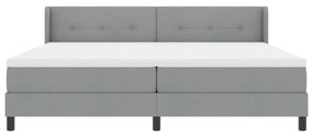 Cama Box com Colchão Cinza Claro, 200x200 cm