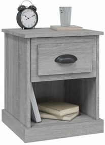 Mesa de cabeceira 39x39x47,5 cm derivados madeira cinza sonoma