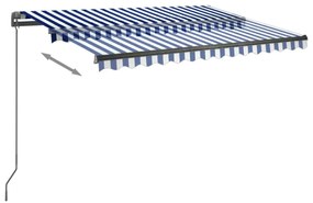 Toldo automático independente 350x250 cm azul e branco